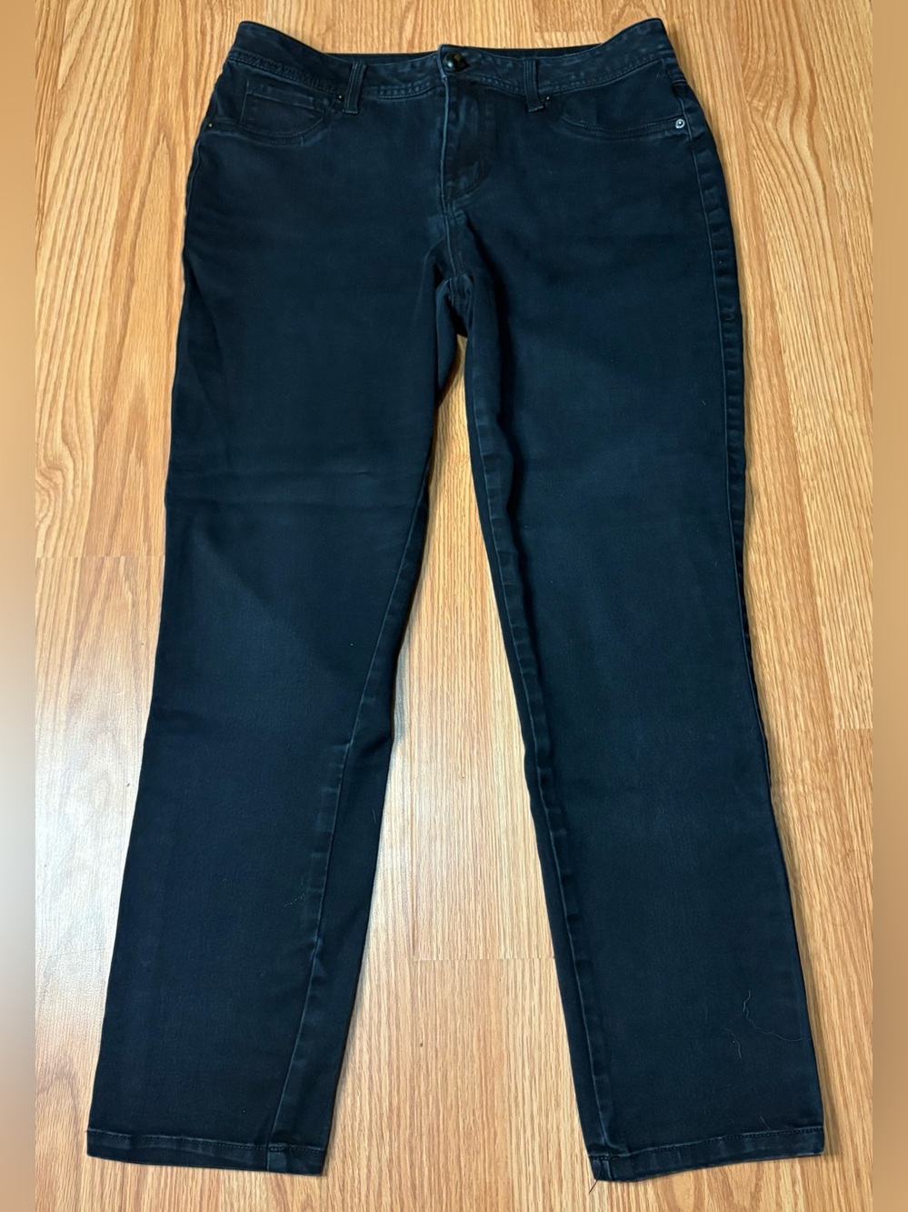 Roz & Ali Black Straight-Leg Jeans